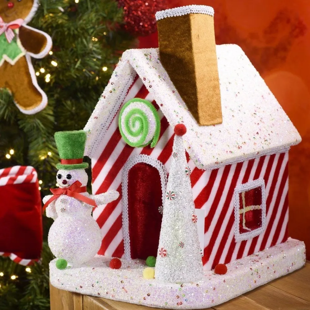 RETIF Candy-Haus Mit Schneemann 30 X 25 X 34 Cm Cheap