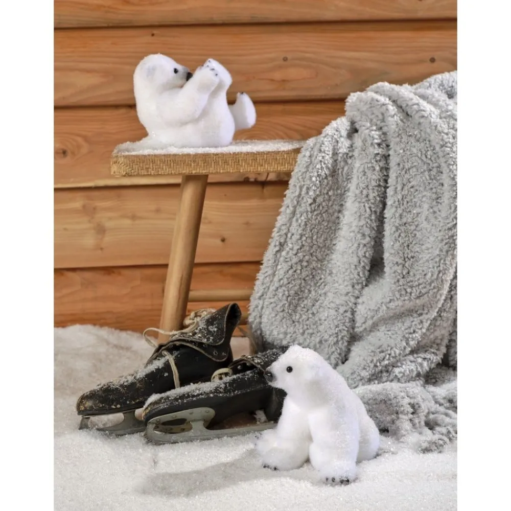 RETIF Eisbar Weis Bereift 16 X 22 X 17 - 20 X 20 X 18 Cm - 2 Mogliche Modelle Best Sale