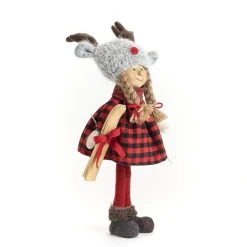 RETIF Figur Mit/Ski Und Hirsch-Mutze 43Cm - 2 Mogliche Modelle Store