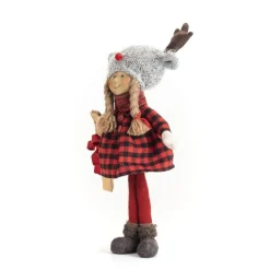 RETIF Figur Mit/Ski Und Hirsch-Mutze 43Cm - 2 Mogliche Modelle Store