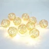 RETIF Girlande Aus 10 Goldfarbenen Kugeln O 8 Cm - 50 Warmweise Mikro-Leds 1,8 M Sale