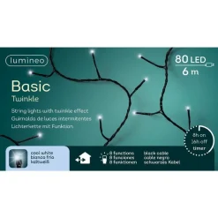 RETIF Girlande Kaltweis 80 Leds Schwarzes Kabel 6 M Online