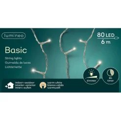 RETIF Girlande Warmweis 80 Leds Transparentes Kabel 6 M Store