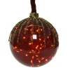 RETIF Glaskugel Rot 30 Leds Warmweis O14Cm Cheap