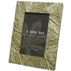 RETIF Goldfarbener Rahmen Mit Blattmuster 16 X 21 Cm Store