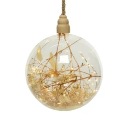 RETIF Kugel Mit Getrockneten Blumen 30 Mikro-Led Warmweis O 14 Cm Sale