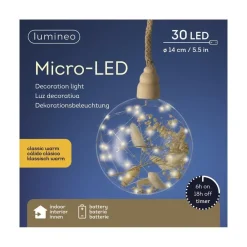 RETIF Kugel Mit Getrockneten Blumen 30 Mikro-Led Warmweis O 14 Cm Sale