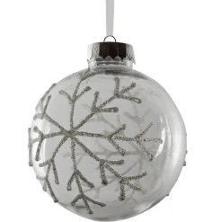 RETIF Kugel Mit Schneeflockendekor O 10 Cm Best Sale