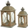 RETIF Laternen Aus Tannenholz 20X20X43Cm + 14X14X32Cm Cheap