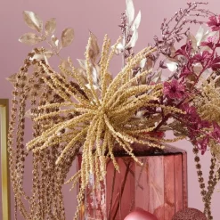 RETIF Laubstangel Mit Glitter Goldfarben H 63 Cm Best