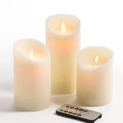 RETIF Led-Kerzen Sortiment O 7,5 H 10 / 12,5 Und 15 Cm - Packung Mit 3 Stuck Discount
