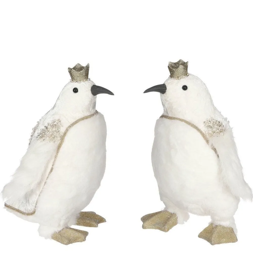 RETIF Pinguin Weis Und Goldfarben 23 X 18 X 31 Cm - 2 Mogliche Modelle Shop