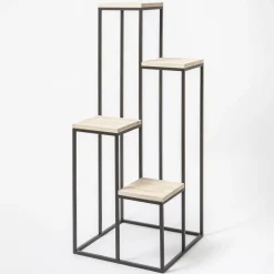 RETIF Prasentationsstander Mit 4 Quadr. Holz-Ablageflachen 51 X 50 X H 125 Cm Clearance