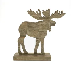 RETIF Rentier Aus Holz Auf Sockel B 32,5 X T 10 X H 33 Cm Clearance