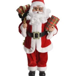 RETIF Roter Weihnachtsmann Mit Kapuze Und Geschenk H 57 Cm Hot