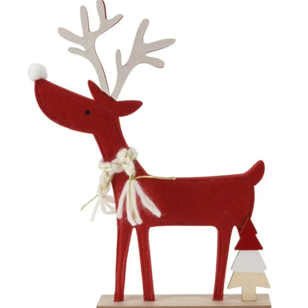 RETIF Rotes Rentier Auf Sockel 24 X 4 X 32 Cm - 2 Mogliche Modelle Sale