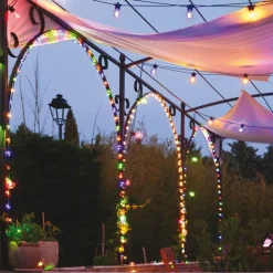 RETIF Solarelektrische Girlande 10 Mehrfarbige Leds 8,10 Meter Anschliesbar Fashion