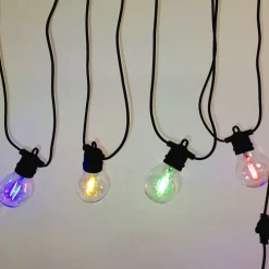 RETIF Solarelektrische Girlande 10 Mehrfarbige Leds 8,10 Meter Anschliesbar Fashion
