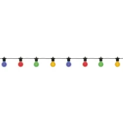 RETIF Solarelektrische Girlande 10 Mehrfarbige Leds 8,10 Meter Anschliesbar Fashion