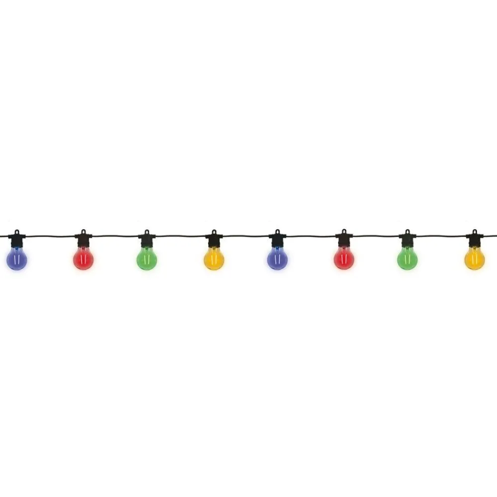 RETIF Solarelektrische Girlande 10 Mehrfarbige Leds 8,10 Meter Anschliesbar Fashion