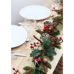 RETIF Tannenbaumgirlande Mit Beeren Und Tannenzapfen L.120 Cm Discount