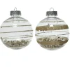 RETIF Transparente Weihnachtskugel Mit Paillettendekor O 8Cm - 2 Mogliche Farben Best