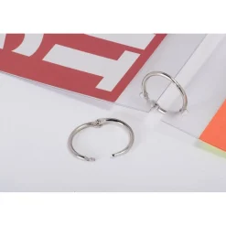 RETIF Verbindungsring Offen Verchromtes Metall 25Mm 10 Stuck Fashion