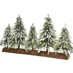 RETIF Verschneite Tannen Auf Holzsockel 65 X 15 X H35Cm Sale