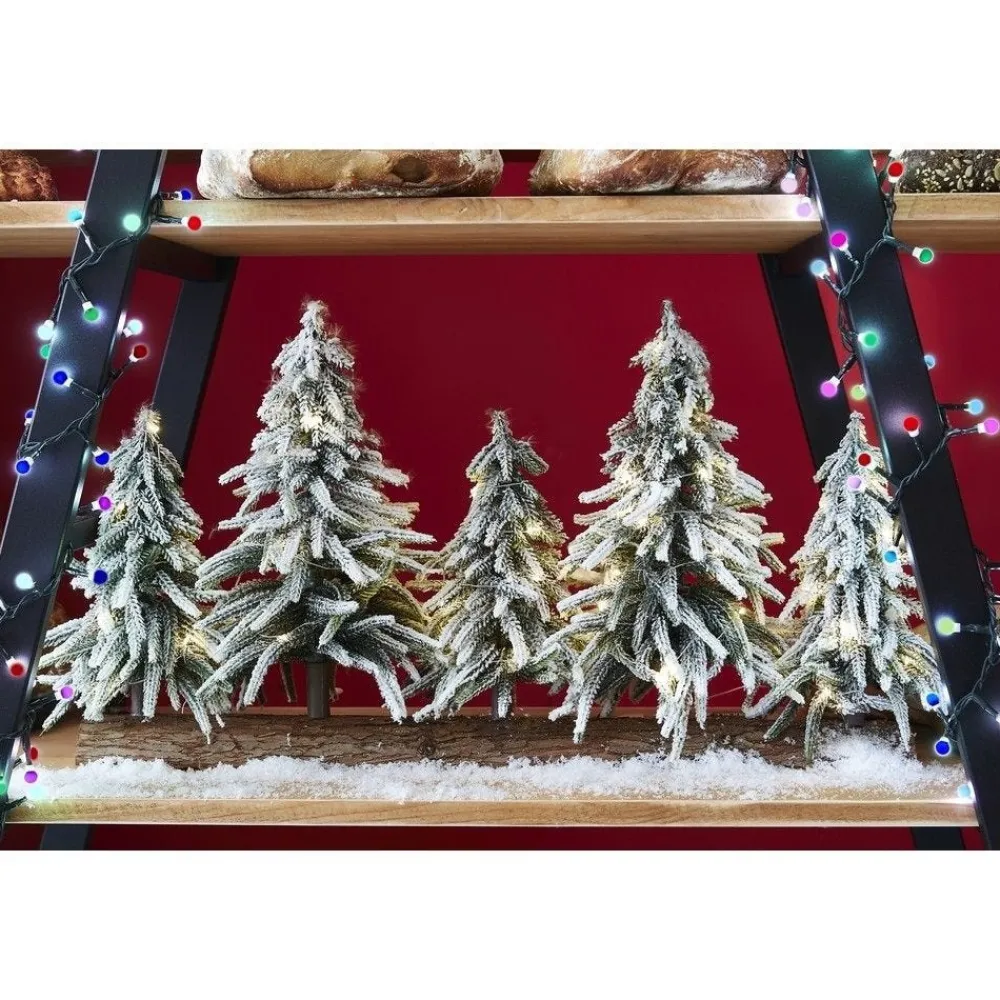 RETIF Verschneite Tannen Auf Holzsockel 65 X 15 X H35Cm Sale