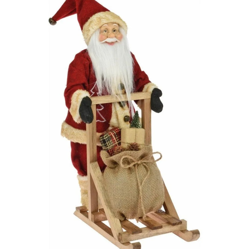 RETIF Weihnachtsmann Auf Schlitten 21,5 X 31,5 X 47 Cm Cheap
