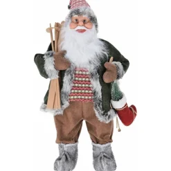 RETIF Weihnachtsmann Mit Skiern Und Socke H 80 Cm Store