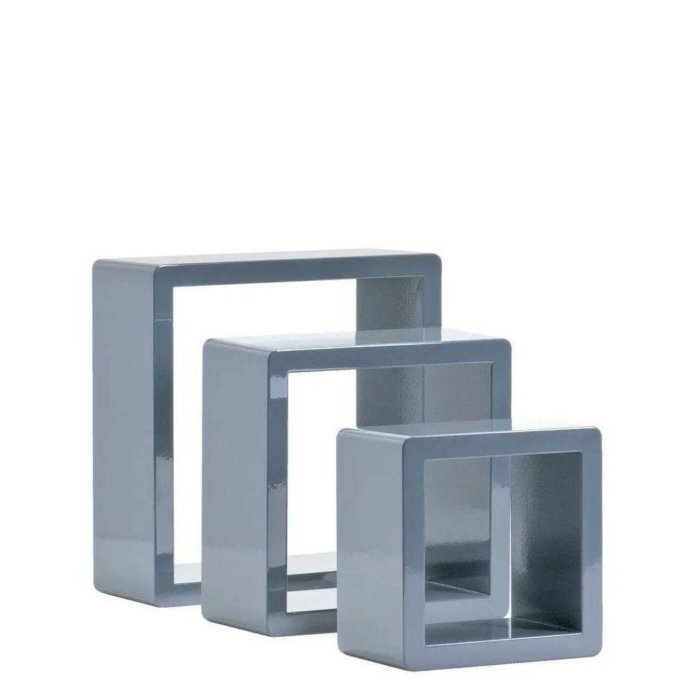 RETIF Wurfel-Set Grau Lackiert 17X17 + 22X22 + 27X27Cm - 3 Stuck Outlet