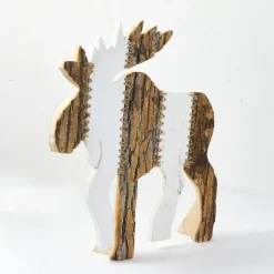 RETIF Zweifarbiges Rentier Aus Holz Zum Aufstellen B 55,5 X H 61,5 Cm Online