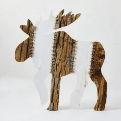 RETIF Zweifarbiges Rentier Aus Holz Zum Aufstellen B 55,5 X H 61,5 Cm Online