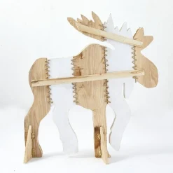 RETIF Zweifarbiges Rentier Aus Holz Zum Aufstellen B 55,5 X H 61,5 Cm Online